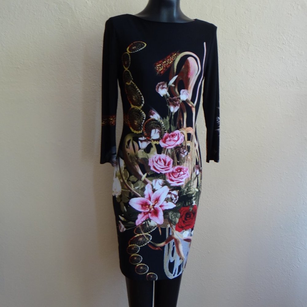 Joseph Ribkoff black floral size 8 dress